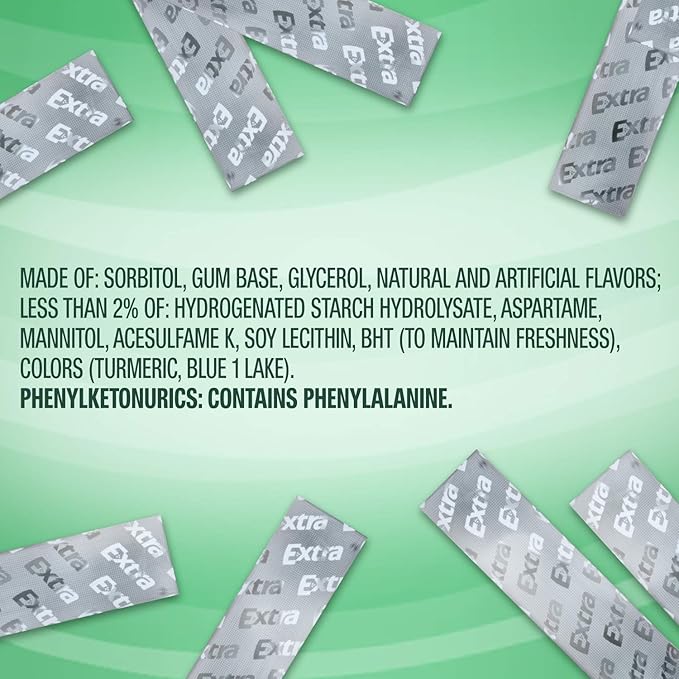 Extra Chicle Sin Azúcar Sabor Menta Verde, Paquete de 15 Unidades miniatura 7