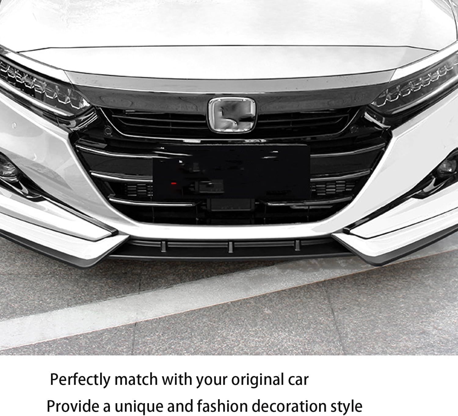 Front Bumper Lip Compatible with Honda Accord Sedan SE/EX-L/LX/Touring 2021 2022 PP Front Lip Lower Chin Spoiler Splitter 3PCS White