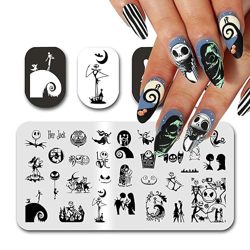 Halloween Nail Stamping Plate Nightmare Christmas Nails Stamping Kit The