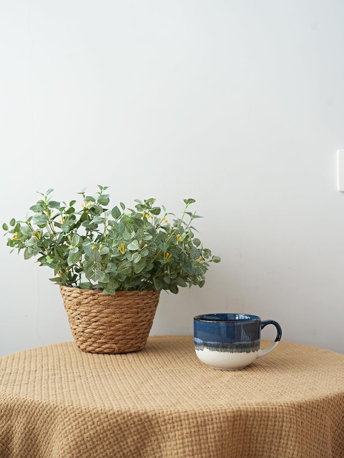 Bosmarlin Ceramic Coffee Mug Set of 4, 16 Oz, Jumbo Latte Mugs, Dishwasher and Microwave, Unique Reactive Glaze (Deep Blue, 16 Oz) - Image 5