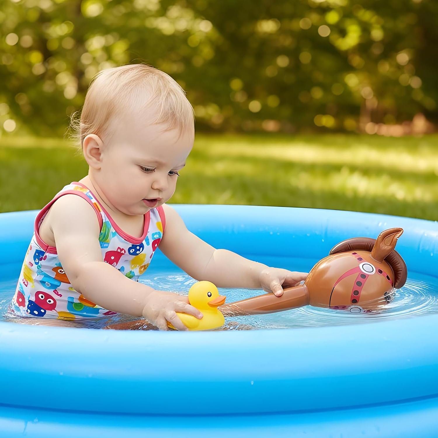 6 Pcs Inflatable Horse Head Balloons, 37 Inch Brown Inflatable Horse Stick Balloons, Pony Stick Blow up Balloon for Western Cowboy, Baby Shower, Birthday Party Decorations (Brown-6 Pcs) - Image 4