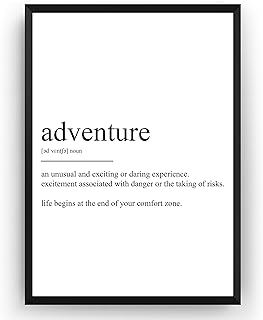 Magic Posters Adventure Definition Print - Poster Travel Wall Art Quote Typography Home - Frame Not Included