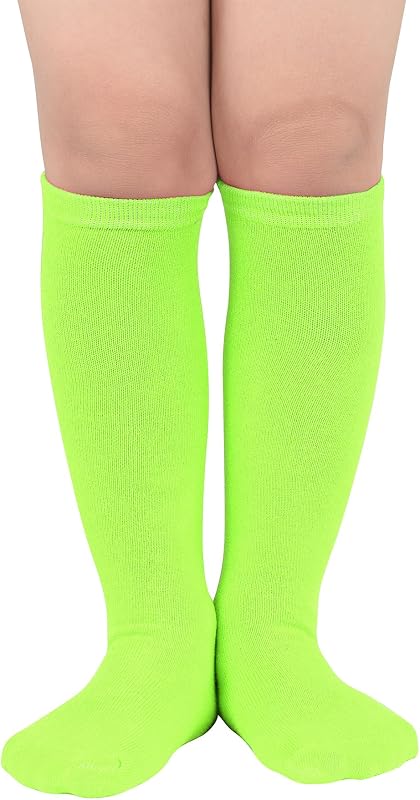 Zando Girls Knee High Kids Soccer Socks Boys Baseball Athletic Socks | Halloween knee high tube socks, Long seamless cotton socks, school uniform stockings athletic wear for 3-12 years kids.