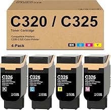 C320 / C325 High Capacity Toner Cartridges Replacement for Xerox 006R04820 006R04821 006R04822 006R04823 Work with C320 C325 Printer Toner Cartridge (4 Pack)