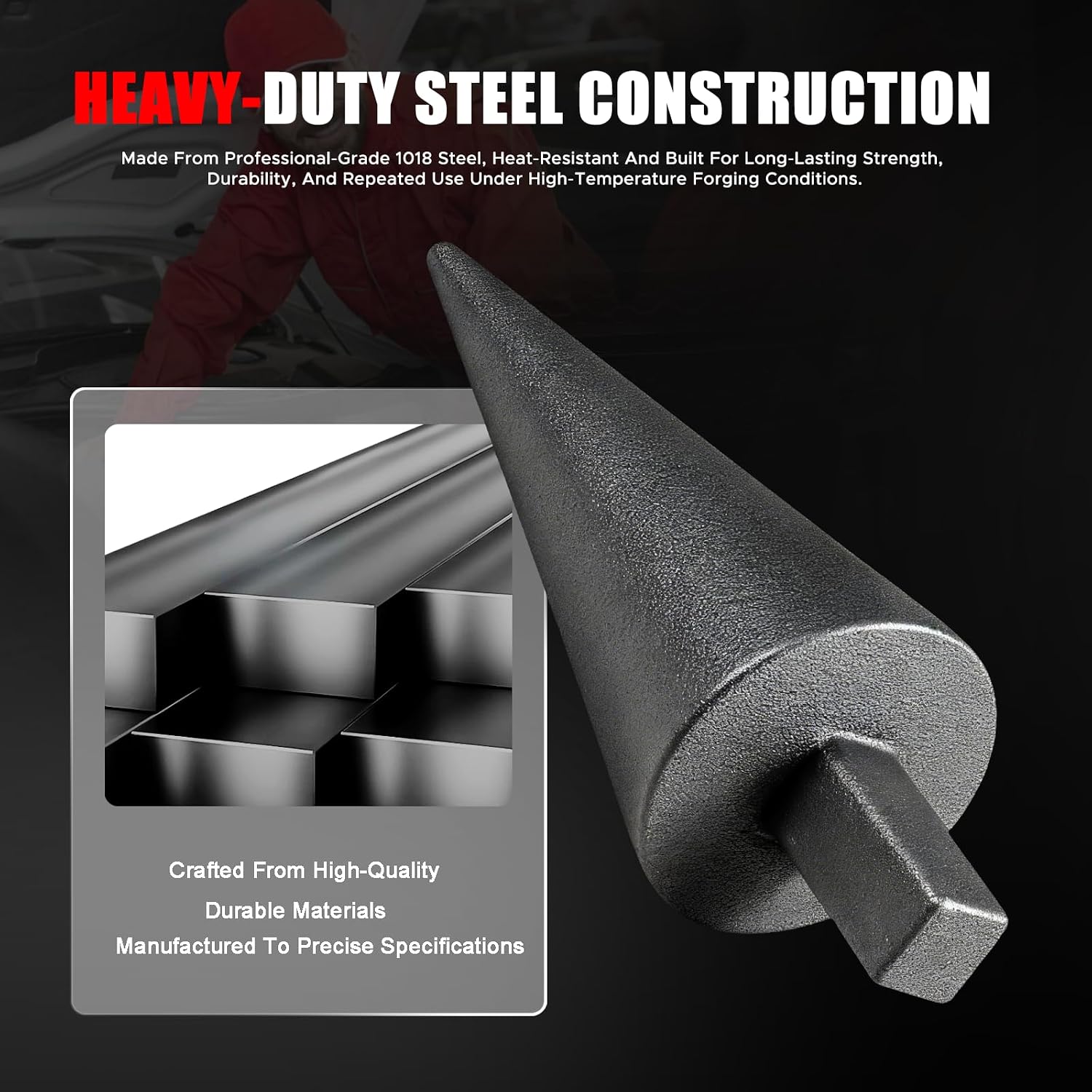 Rogierra Blacksmith Anvil Mandrel Metal Forming Cone 1" Hardy Tool Blacksmith Anvil Forge Vise Tool
