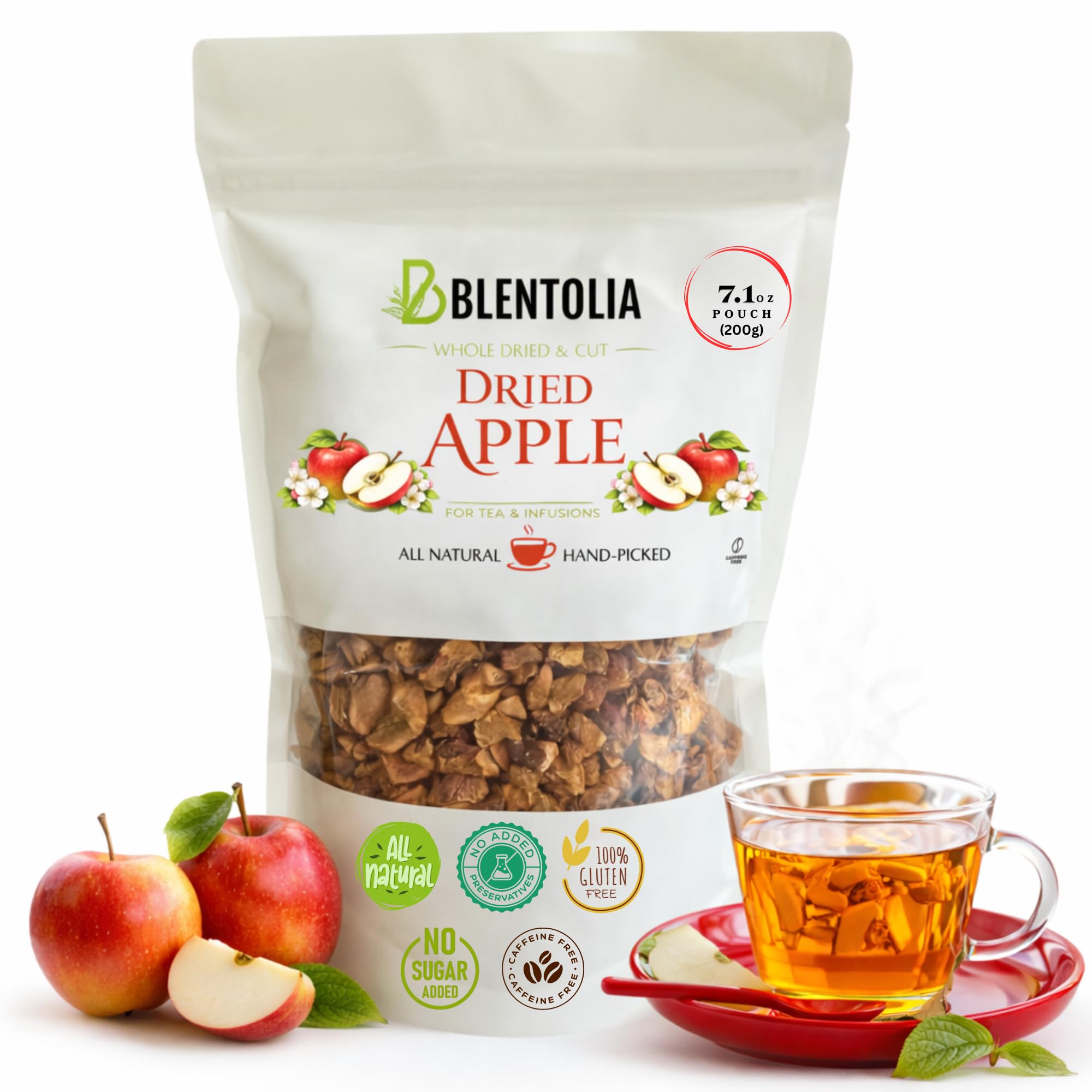 Amazon.com : Blentolia Apple Tea | 100% Natural Dried Apple Pieces |  Caffeine-Free Herbal Fruit Tea