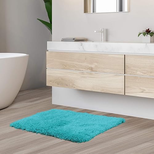 Miniatura 2 de Clara Clark Tapete de baño peludo con respaldo antideslizante de goma Tapete de baño súper suave