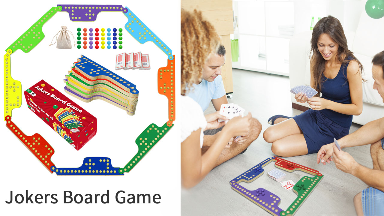 Amazon.com: Medikaison Colorful Jokers and Marbles Board Game Pegs
