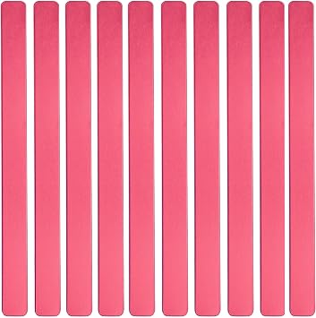 ABBECIAO Red Anodized Aluminum Bracelet Blanks 7 Inches x 0.5 Inch x 0.05 Inch Thick Metal Stamping and Laser Engraver Blanks Pack of 10 Red