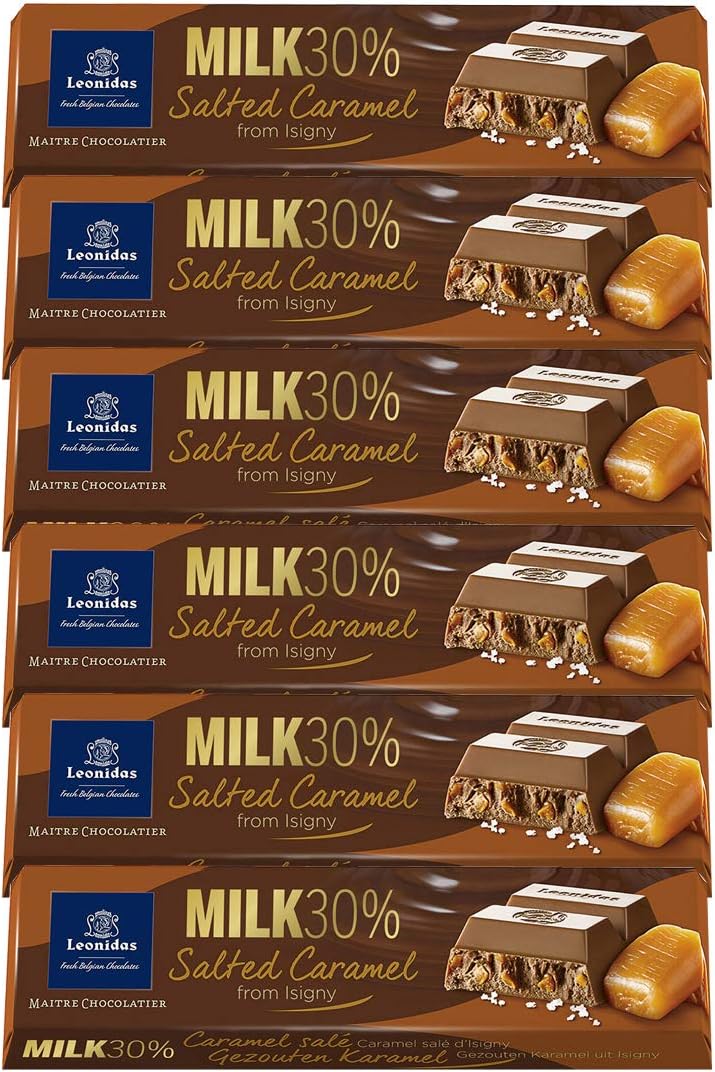 Leonidas Belgian Chocolates - 50 gr Batons - Milk Chocolate Salted Caramel
