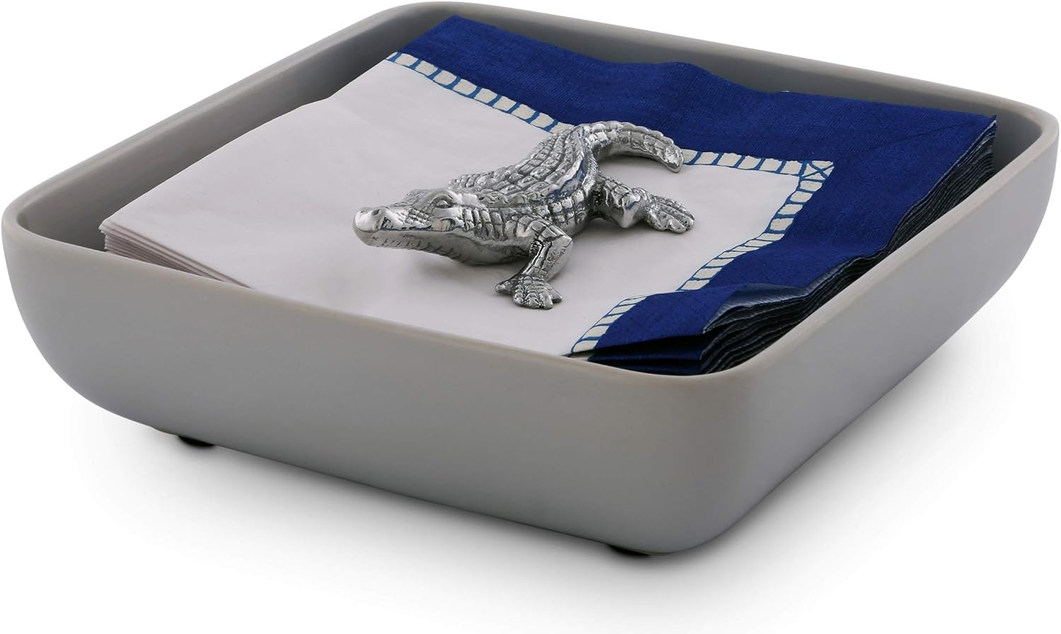 Arthur Court Gator Alligator Paper Napkin Weigh for Paper Napkin, Documents on a Desk, Dinner and Picnic Tables - Outdoor or Office Use, Organization for Multiple Sizes - Durable Metal 3 inch Diameter