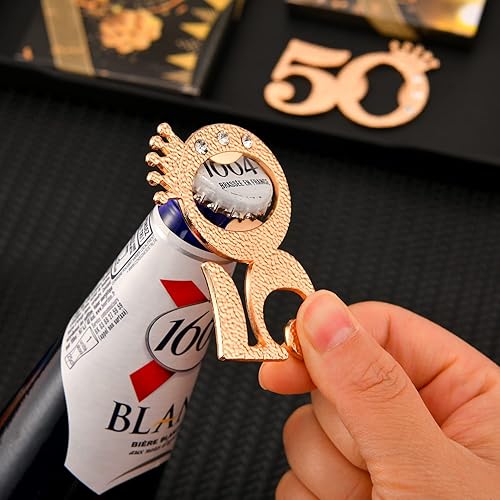 Miniatura 4 de KaGrbves 50 paquetes de 50 abrebotellas para fiestas de cumpleaños número 50, regalos o recuerdos para invitados, 50 aniversario de boda, fiesta