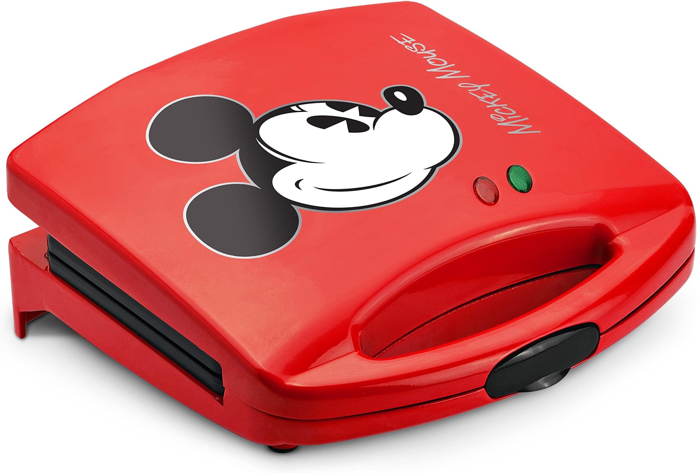 Mickey Mouse Sandwich Maker by Select Brands - Electric Sandwich Maker with Nonstick Cooking Plates & Locking Lid - Cooking Appliance with Indicator Lights - Kitchen Essential for Home & Dorms