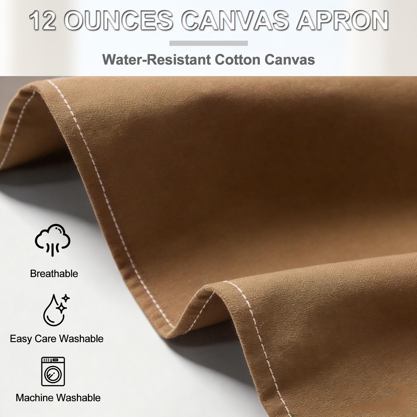 Chef Apron for Men & Women Adjustable， Waterproof Apron with Pocket，Kitchen Cooking Aprons for BBQ，Baking ，Coffee House& Restaurant