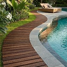 Wooden Garden Pathway,Outdoor Roll Out Cedar Straight Walkway,Patio Path Decorative Garden Boardwalk Walkways,Weather-Resistant Roll Up Beach Wood Road Floor,Wedding Party Pathways 6ft