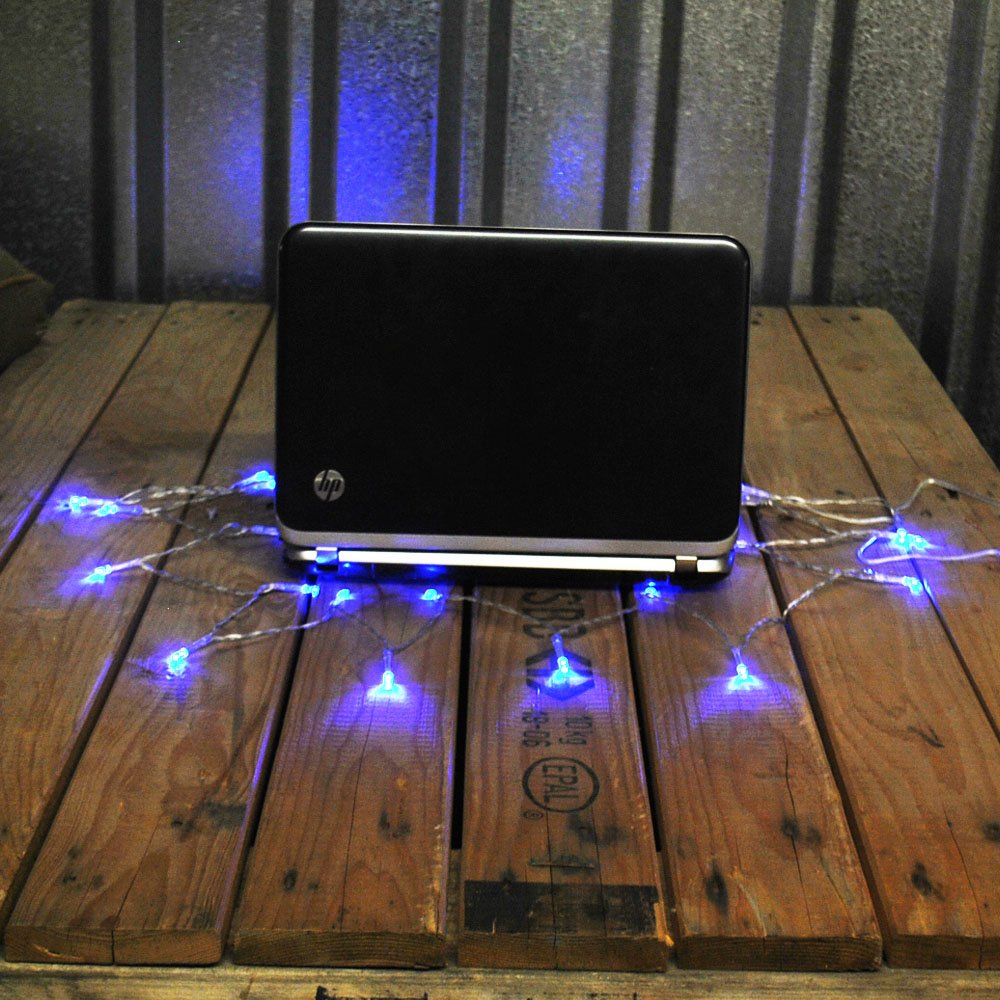 Lightsgo Blue Usb Powered 20 Led 2M Fairy Lights For Pc, Mac, Phone Charger