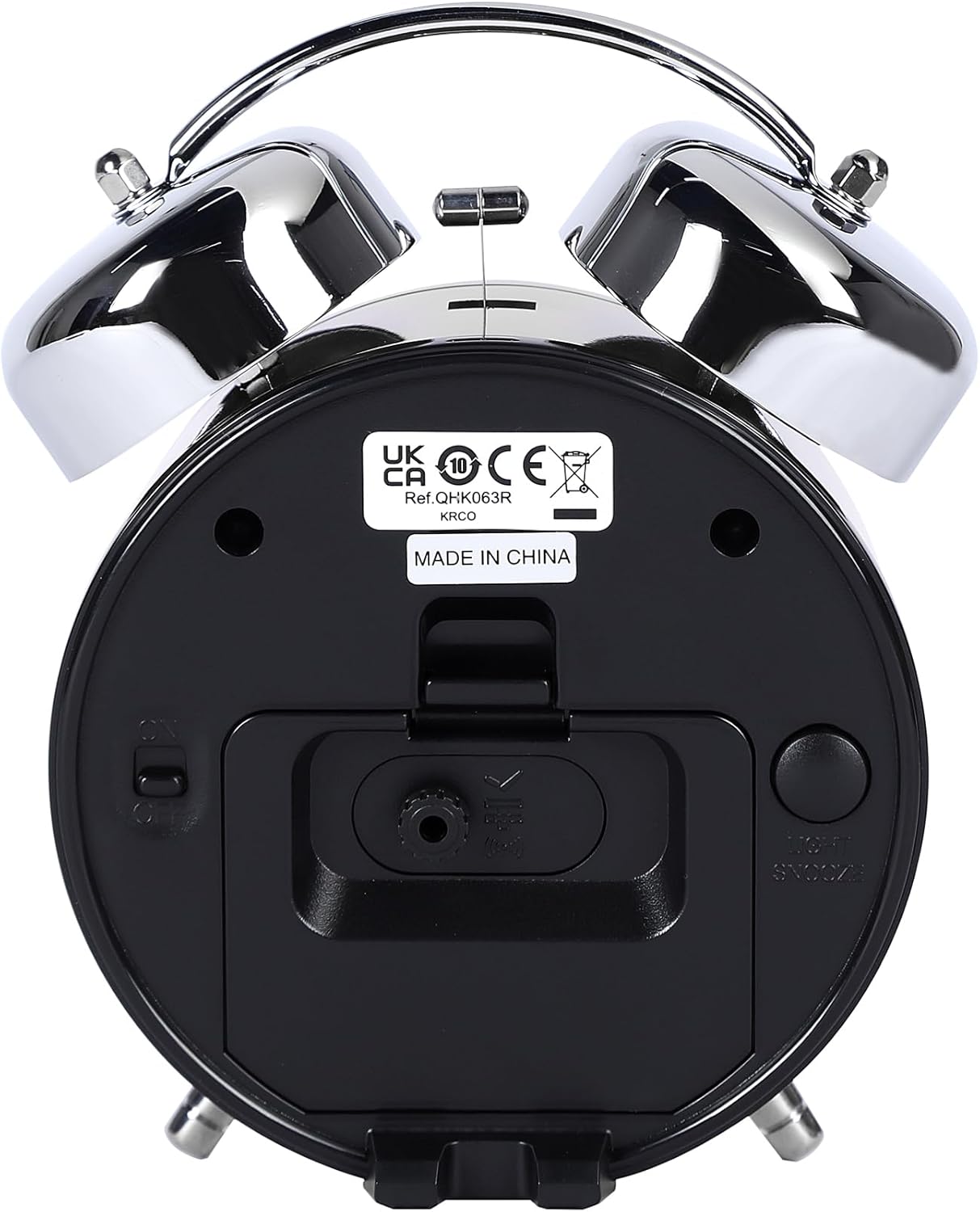 SEIKO QHK063RLH Retro Modern Bell Non Ticking Bedroom Alarm Clock, Red, 6 x 5 Inches