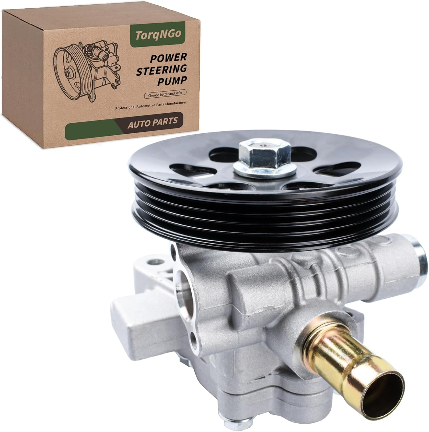 21-5919 Power Steering Pump Assembly with Pulley Compatible with Accord 2.3L L4 1998 1999 2000 2001 2002 Power Assist Pump Replace # N9900433, 553-57053, 56110-PAA-A01