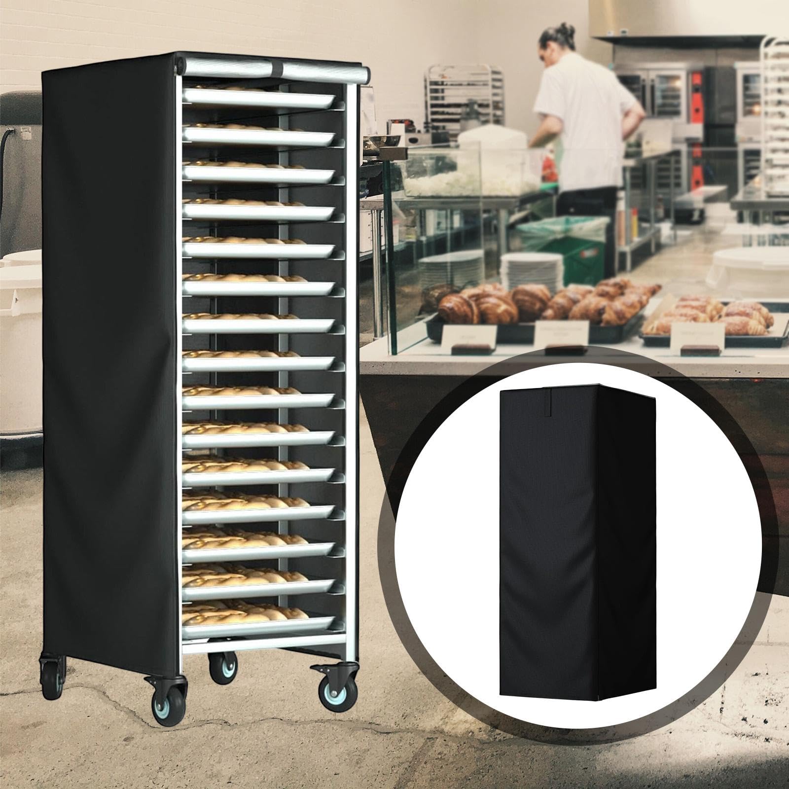 Copertura di supporto professionale per pasticceria, impermeabile e antipolvere, in tessuto Oxford spesso, adatto per Multi, 600 dpvc, 59 x 72 x 163 cm