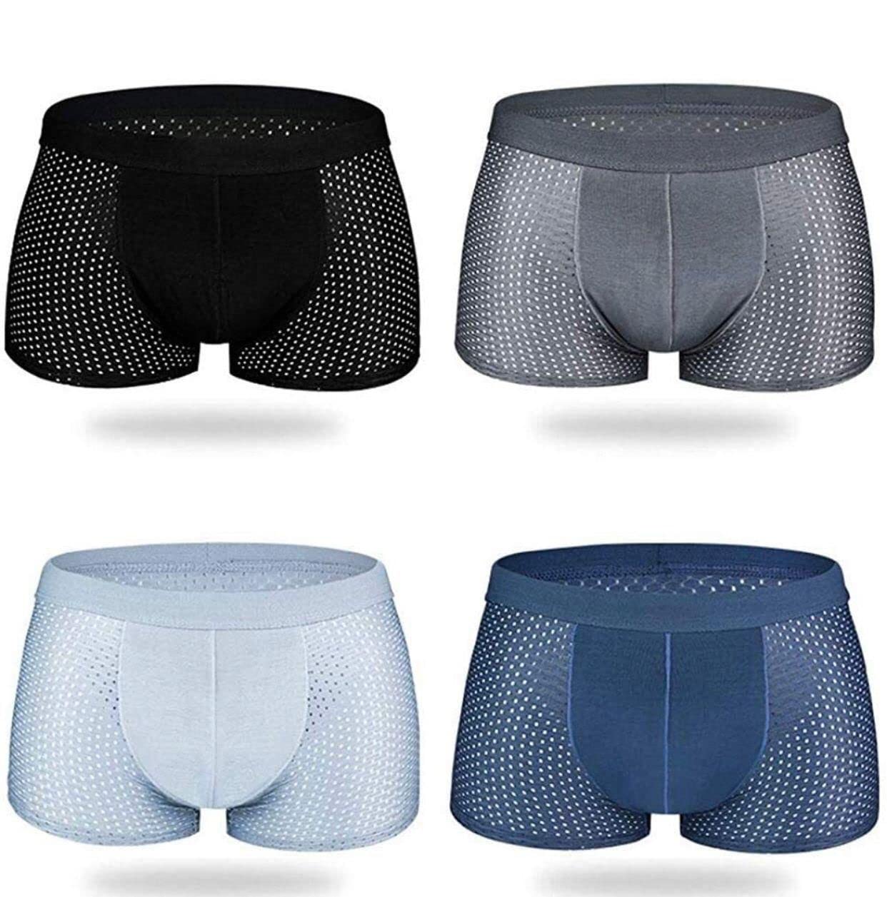 GenericMen's 4 Pack Soft Breathable Boxer Brief Underwear For Men With Box(2XL)
