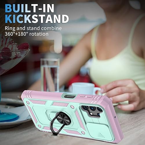 Miniatura 2 de Funda para Galaxy A32 5G, (no compatible con 4G) a prueba de golpes, resistente a los impactos, con lente deslizante, funda protectora para Samsung