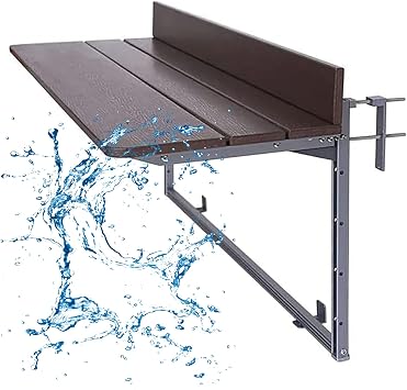 Balcony Bar Table For Railings,Balcony Hanging Table,side table outdoor,Outdoor Hanging Rail Tables For Deck,Balcony Railing Hanging Table Folding Balcony Table Hanging Adjustable Deck Table  Color
