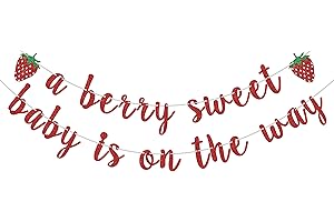 A Berry Sweet Baby is On The Way Banner, Strawberry Girl First Birthday Party Supplies