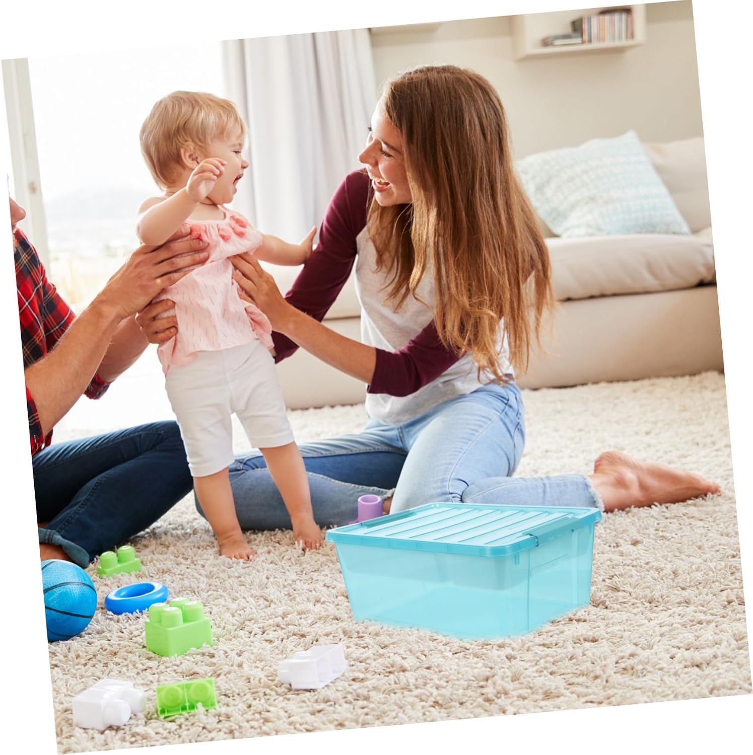 Alipis Multifunctional Portable PP Storage Box for Blocks and Small Tools