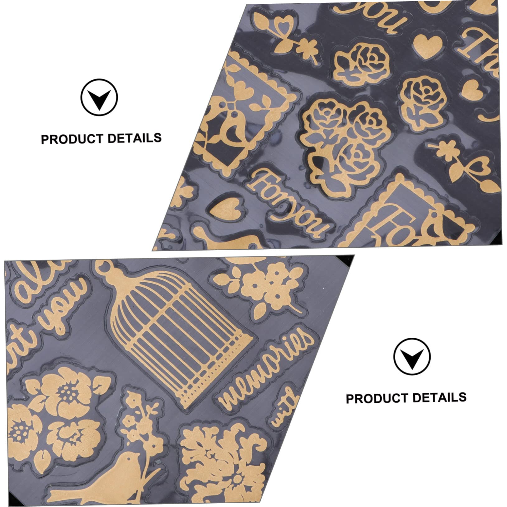 Piezas Etiqueta engomada de cristal epoxi Pegatinas de arte artesanal pegatinas claras stickers personalizados stickers infantiles letras pegatinas decoración de oro el plastico