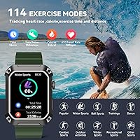 Vista 5 de Reloj inteligente militar para hombre, Bluetooth, táctico, resistente, 123 modos deportivos, 5ATM, impermeable, para teléfonos Android iOS