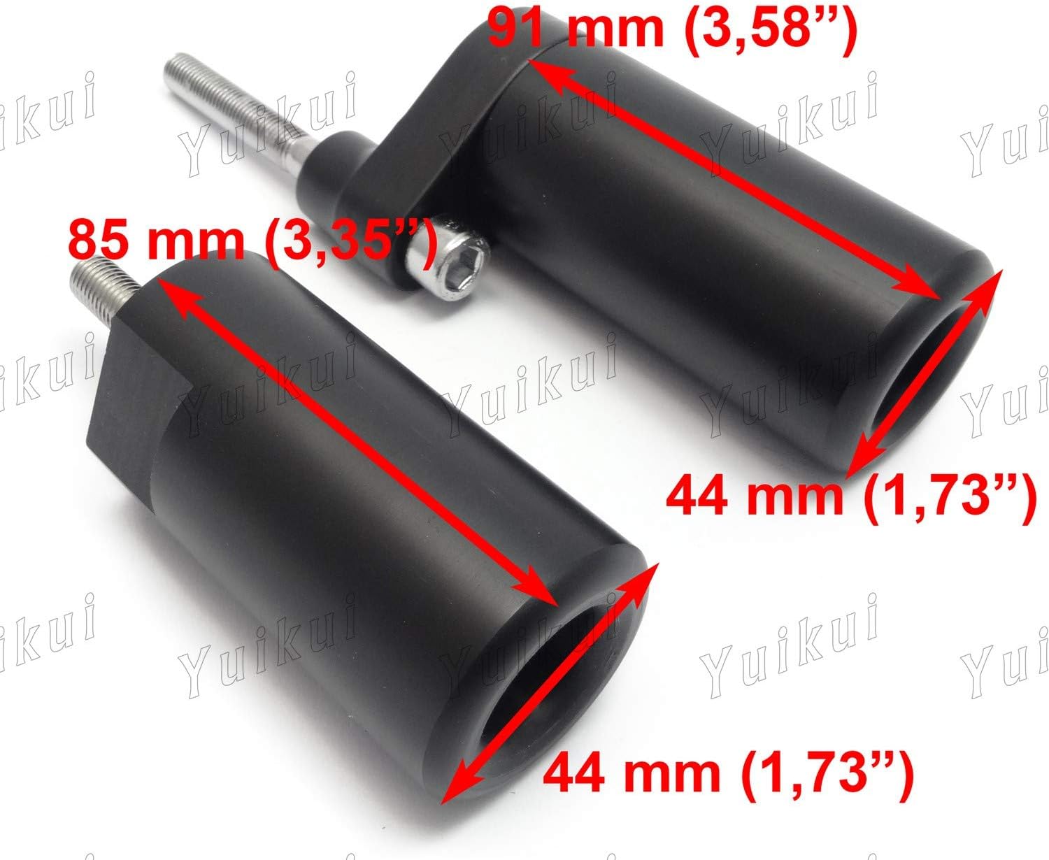 Motorcycle Frame Sliders High quality Frame Slider Crash pad Protector Compatible with Yamaha YZF R6 2008-2014 (Black)