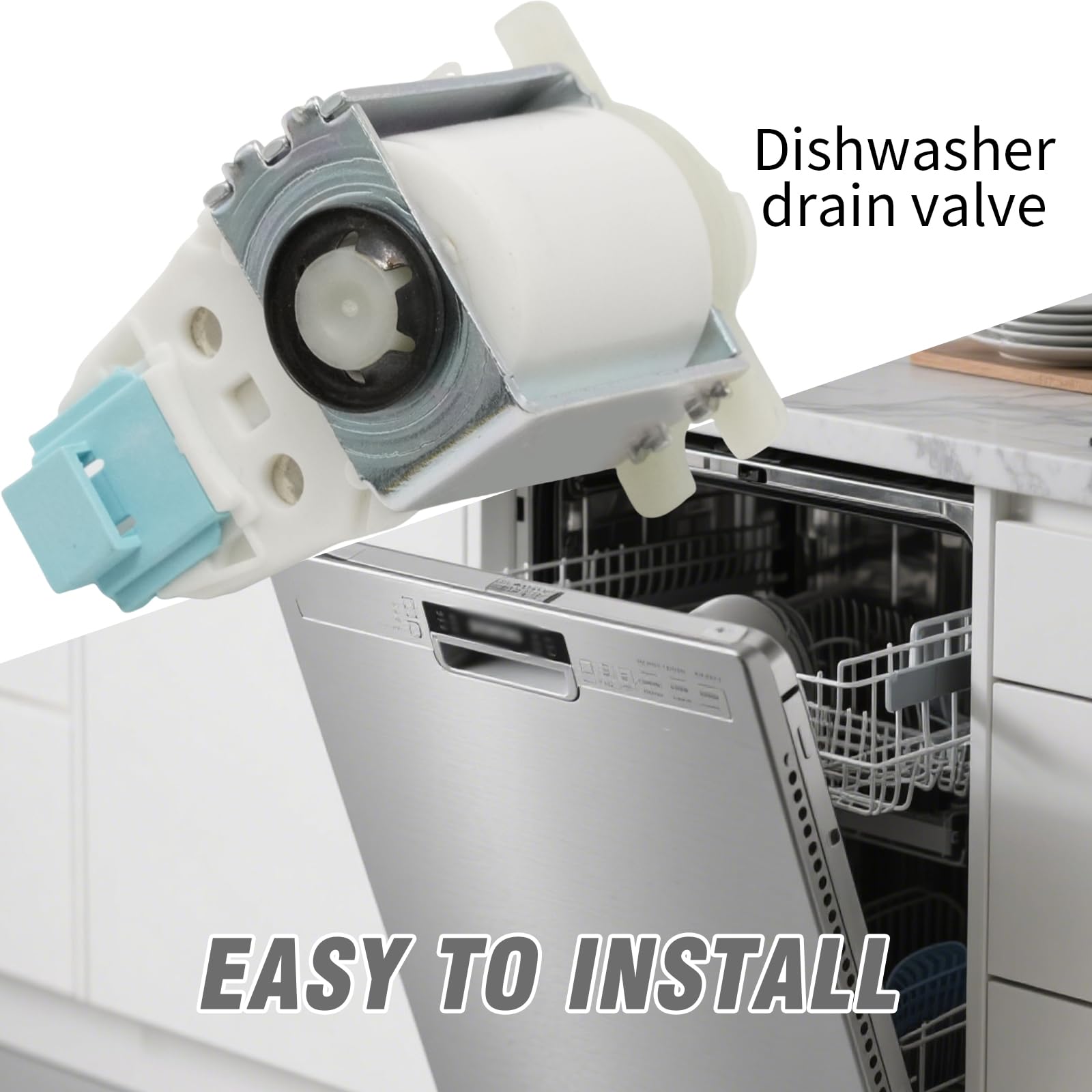 Hoypeyfiy 11033896 Magnetventil für Fehler E19 am Magnetventil des Wassertanks im Geschirrspüler, Ersatz für Siemens 00631199, Ersetzt 631199
