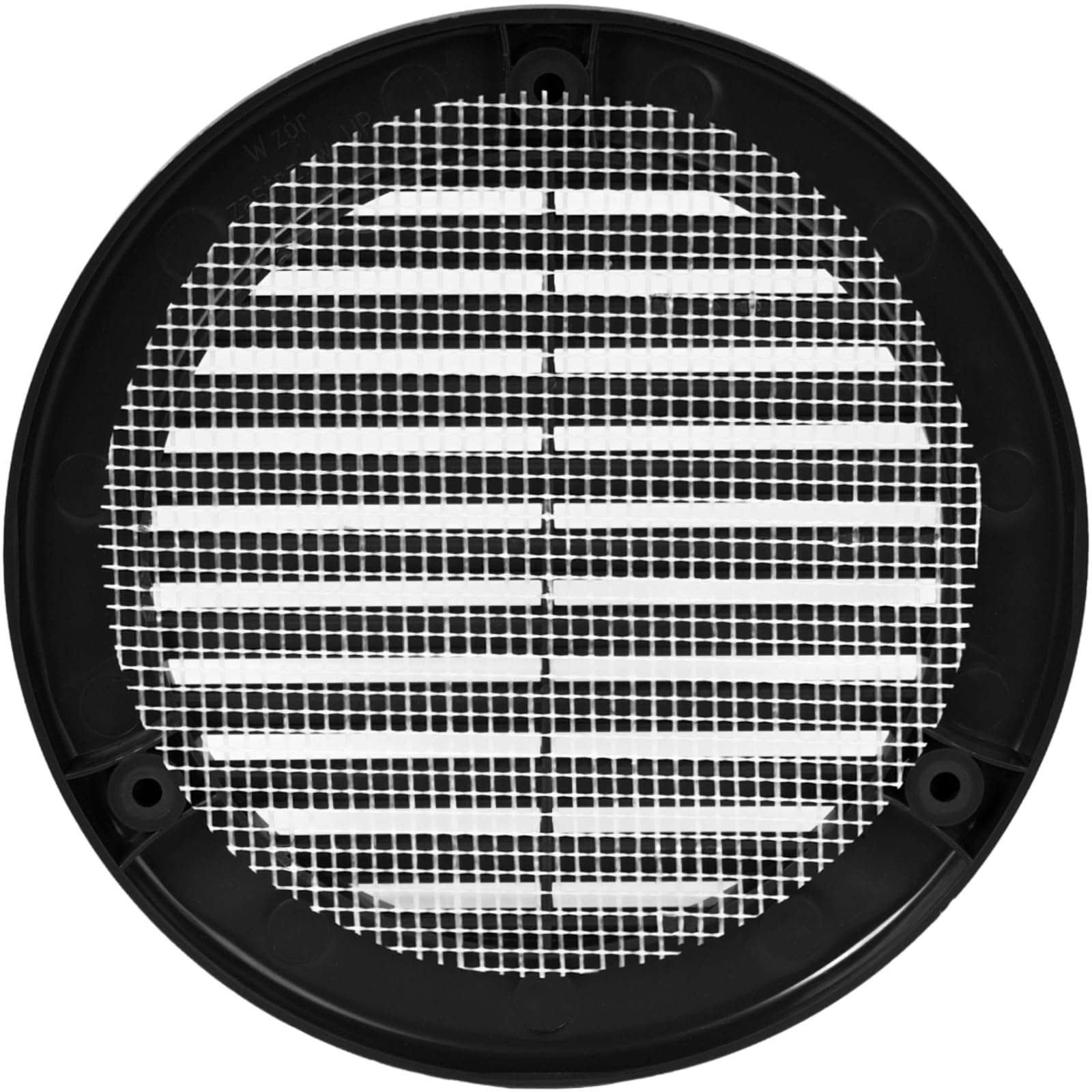 Vent Systems 100 mm / 4" Inch (Opening Dimensions), Pack of 5, Black Soffit Vent Cover, Plastic Round Air Vent Grille - Image 2