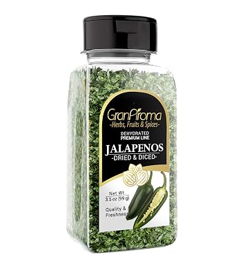 GranAroma Diced Jalapenos, Spicy, Flavorful Peppers, Toppings & Salsas (3.5 Ounce)