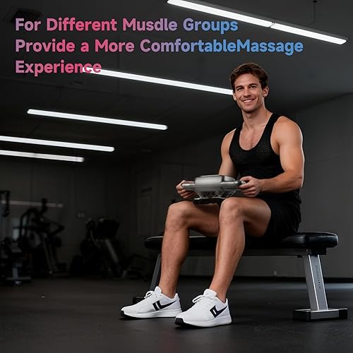 Miniatura 7 de Pistola de masaje de 24 Haed, pistola de masaje de tejido profundo con 9 modos, 99 intensidades, pistolas de masaje silenciosas de múltiples cabezas