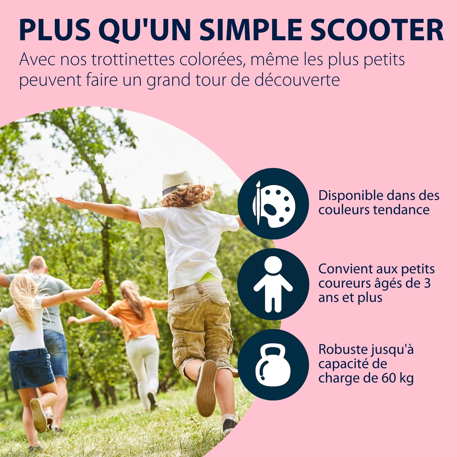 HUDORA Scooter Up 145 Junior - Trottinette Haute qualité & sûre pour Enfants à partir de 3 Ans - Pliable avec des Roues de 145 mm & réglable en Hauteur - pour Filles & garçons jusqu'à 60 kg