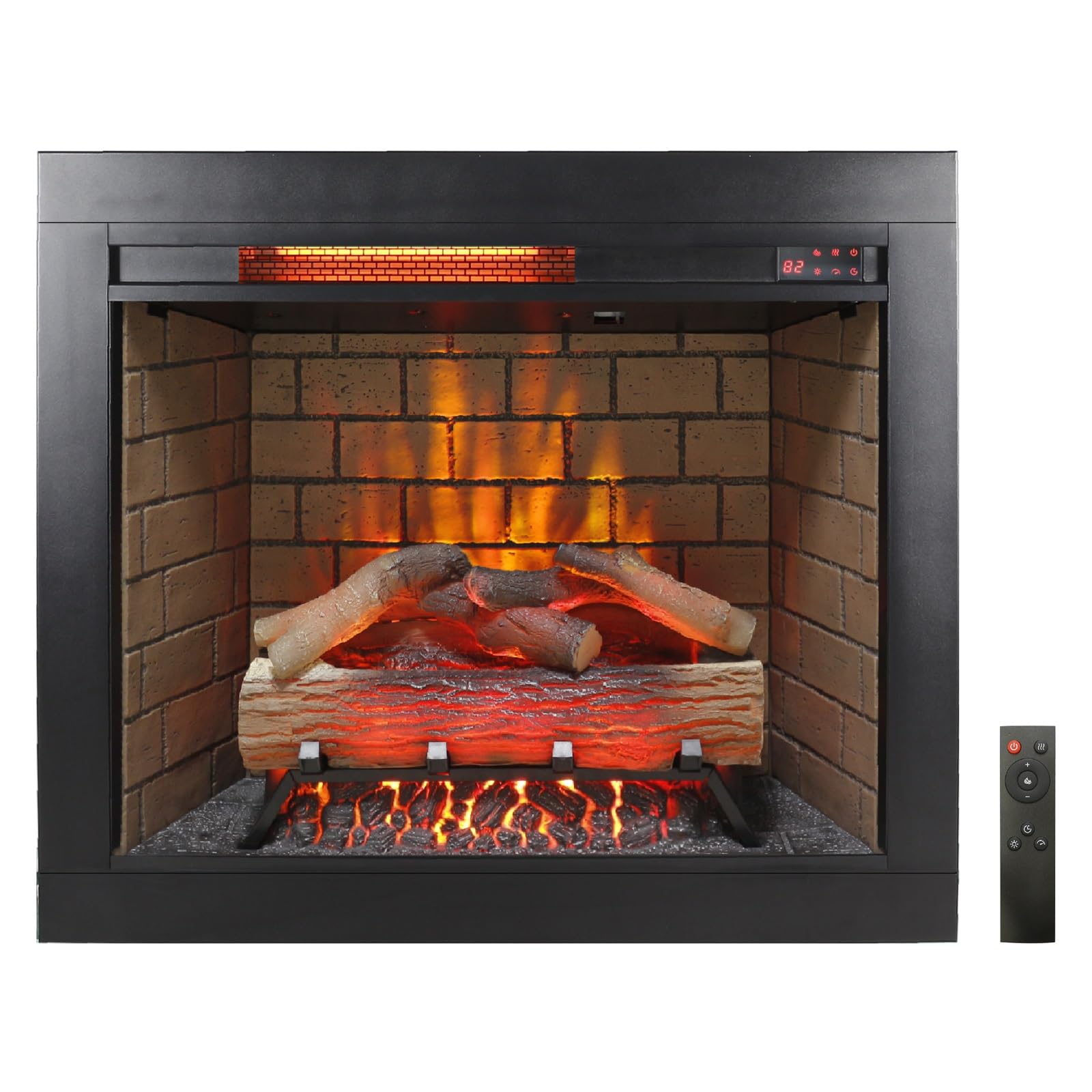 Innoflame 28" Electric Fireplace Insert with Flush Mount
