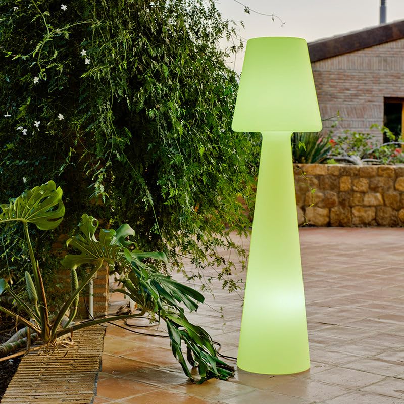 newgarden   LOLA Lámpara de Pie LED Sin Cables para Exterior de 165 cm de Alto. Luz RGB con Batería Recargable y Muy Resistente al Exterior e Interior. Hecha de Polietileno en España