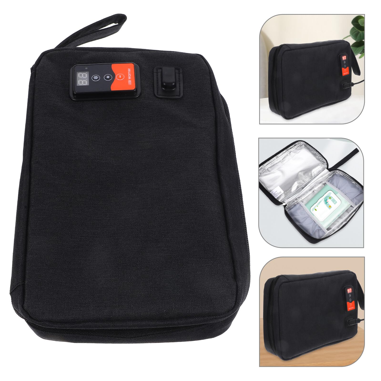 Tragbarer Feuchttuchwärmer für Babys mit USB Aufladung und Konstanter Temperatur aus Polyester Geeignet für Indoor und Outdoor Nutzung Fassung für 20-80 Tücher