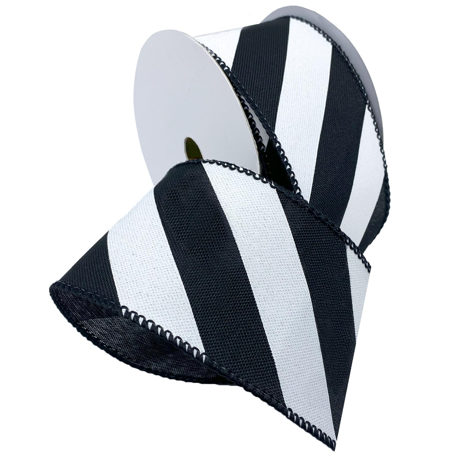 Ruban Nantucket noir avec fil de fer idéal pour table festive
