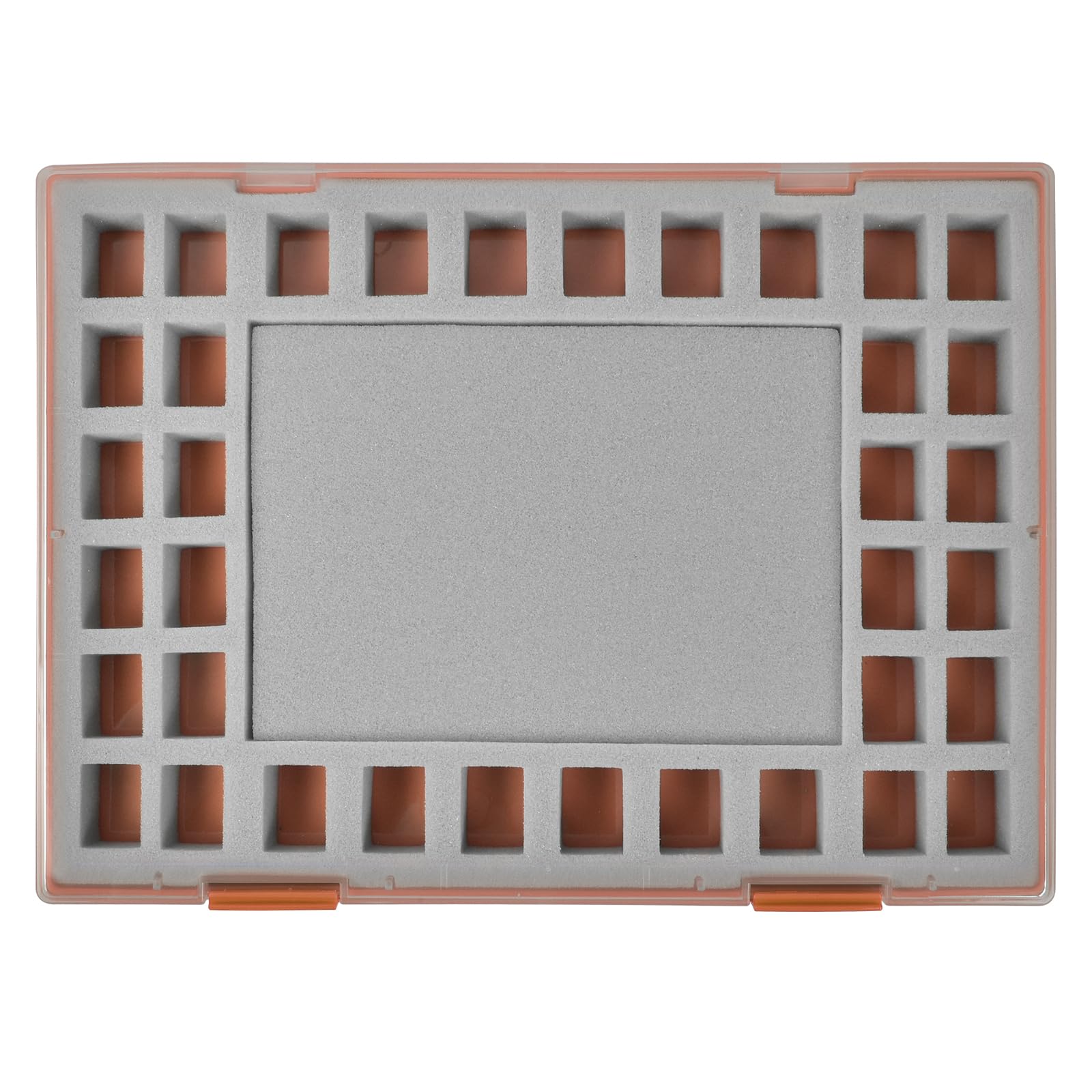 Toys Collector Box Compatible with Teenymates for Party Animal Football Baseball Basketball Hockey Series Mini Figures, Storage Organizer for Blind Bags Set Mystery Pack (Case Only) -Brown