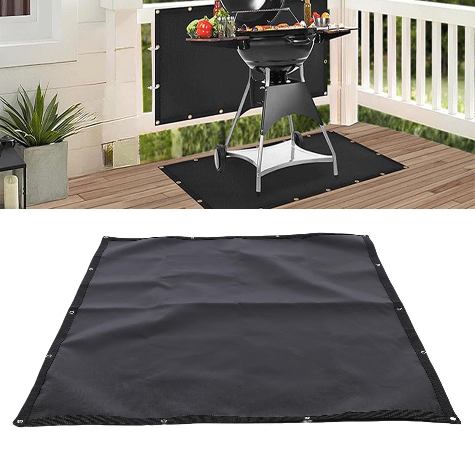 sotto Tappetino per Grill per Esterno, Tappetino da Calore Pioggia in Fibra di Vetro e Protezione murale per la Stufa a Prova (3 * 10ft)