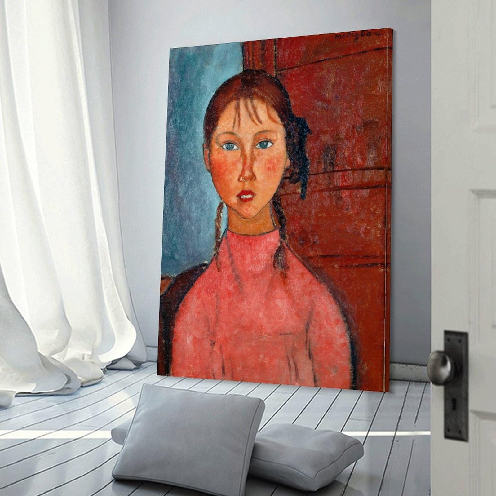 Amazon｜「おさげ髪の少女 1918」Amedeo Modiglianiアメデオ