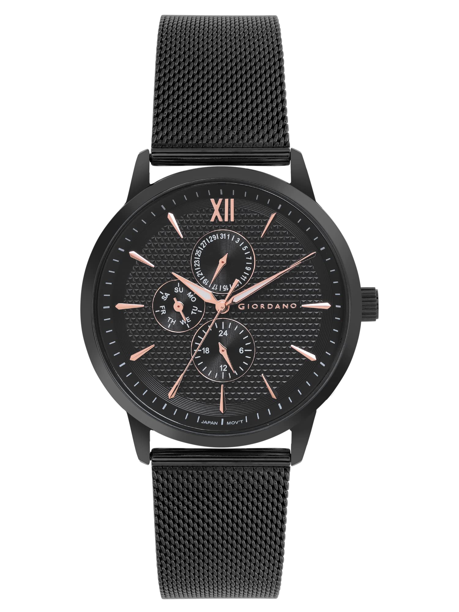 Giordano Analogue Watch for Men with Stylish Mesh Band with Water Resistant Casual Wrist Watch to Complement Your Party Look - GD-50008 (B0BC8BTQSM) Amazon Price History, Amazon Price Tracker