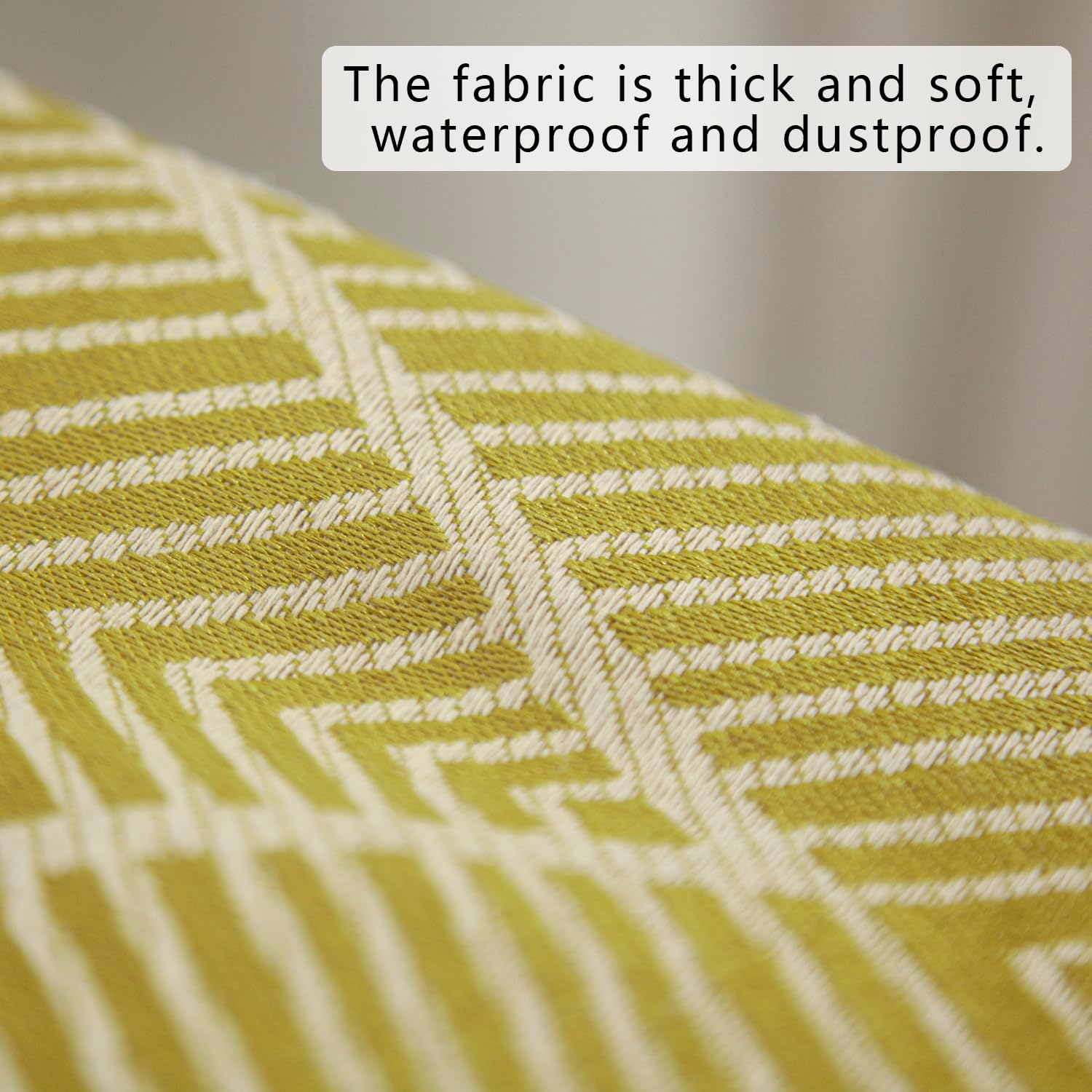 Waterproof Keyboard Cover - Soft Thick & Durable - Geometric Pattern - Universal Fit for 61/76/88-Key Digital Piano Keyboards - Stylish Home/Studio Protector (Lemon yellow and white)