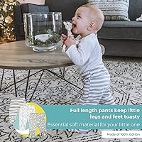 Vista 5 de Spasilk Paquete de 3 pantalones de algodón de poner con pies para bebés niños