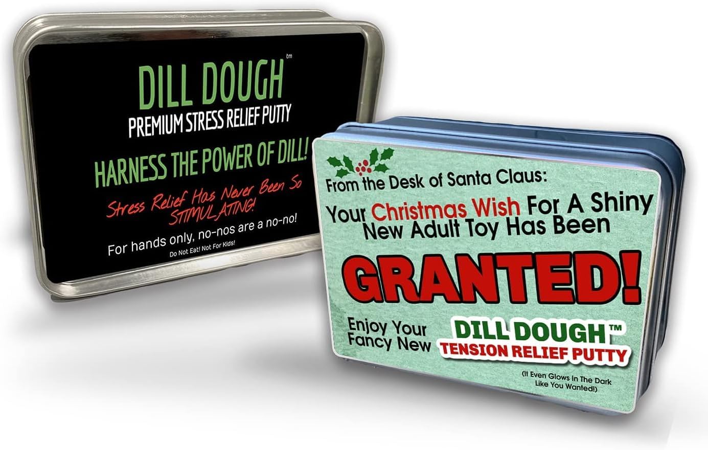 Christmas Wish Dill Dough Stress Putty Gag Gift for Adults Funny Fidget Toys for Women Stocking Stuffers White Elephant Ideas
