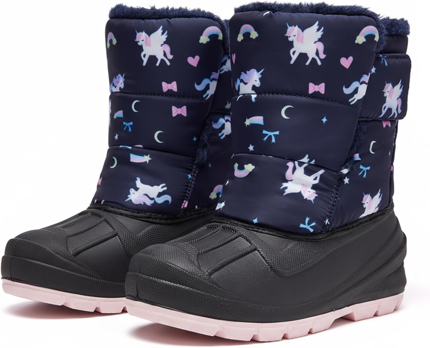 MORENDL Toddler Winter Snow Boots Waterproof Insulated Faux Fur Boys Girls Hiking Boots (Toddler/Little Kid)