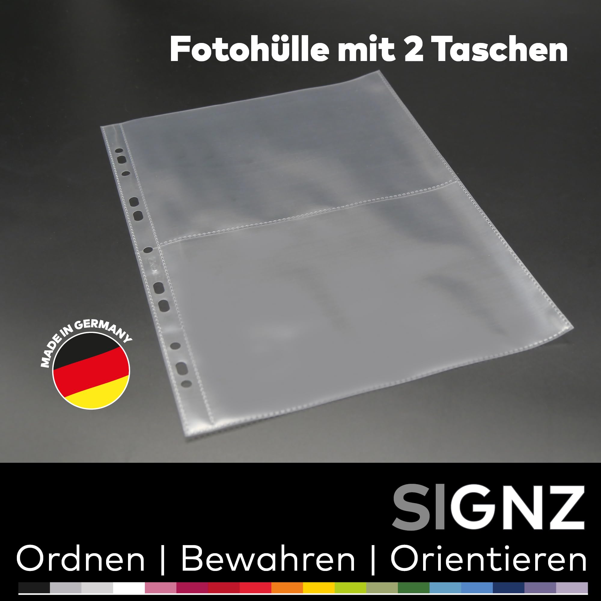 CO2 Neutral SIGNZ Sammelhüllen DIN A4 - 4-teilig, 30 Stück, 110 My