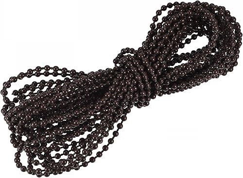 uxcell Cable de cadena con cuentas, 11 yardas, persianas enrollables verticales romanas para cortinas de ventana, piezas de repuesto, color café